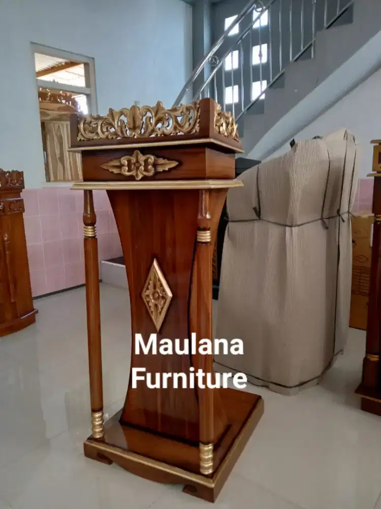 Mimbar Podium minimalis Presiden Jati Ready Stok