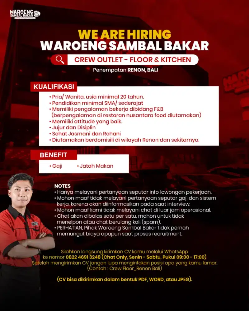 Staff Resto Waroeng Sambal Bakar