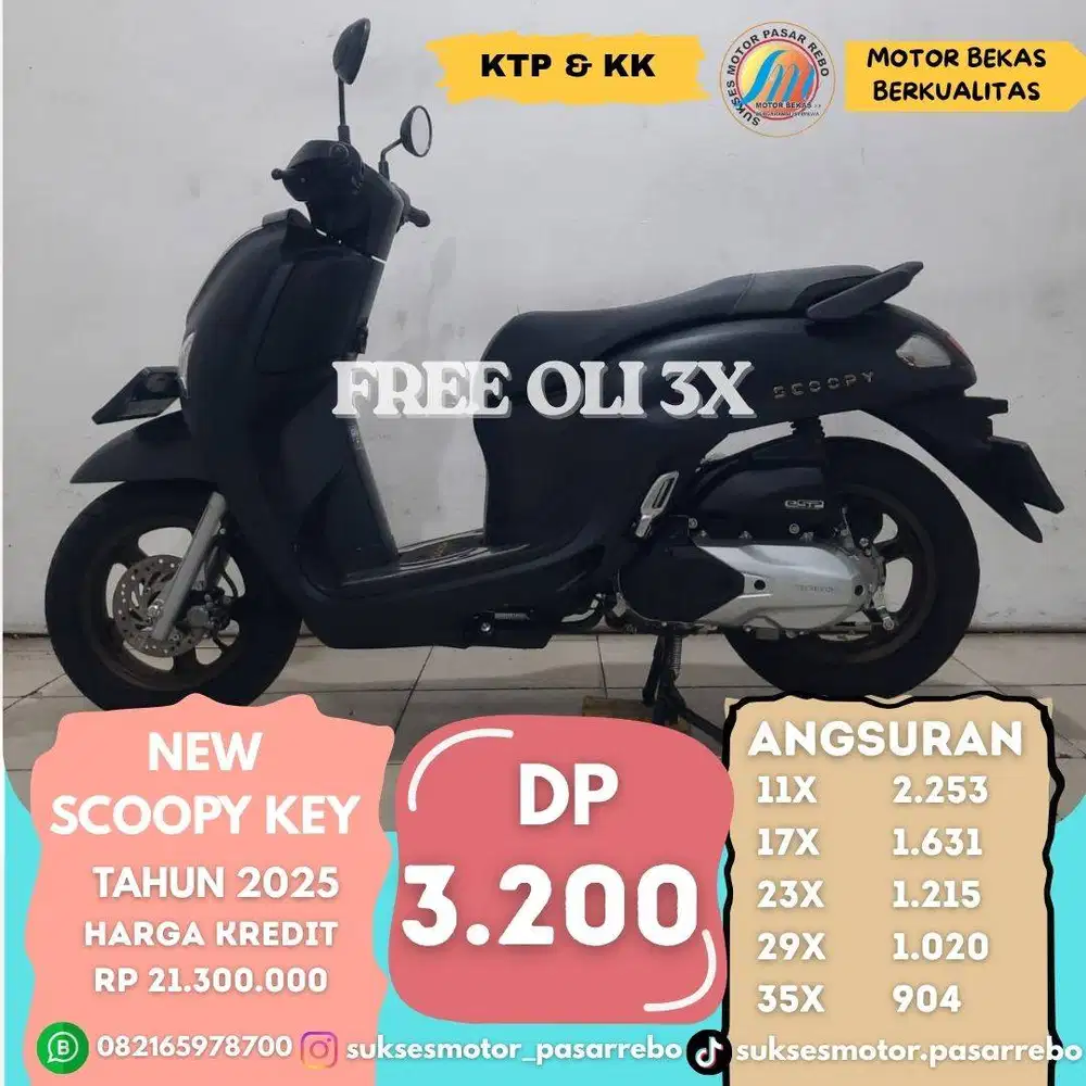 HONDA NEW SCOOPY KEY TAHUN 2025 BISA CASH KREDIT ATAU TUKAR TAMBAH