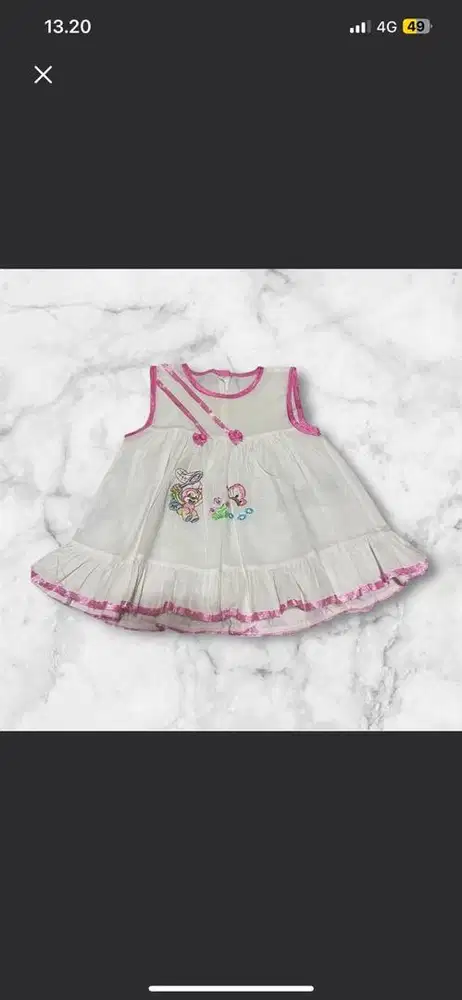 dress bayi putih