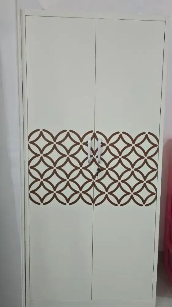 Lemari Besi Pakaian 2 pintu brunette besi anti lembab