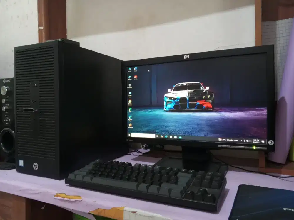 Pc gaming ringan (intel i3 gen6 + ram 8gb ddr4 + monitor 19inch) HP