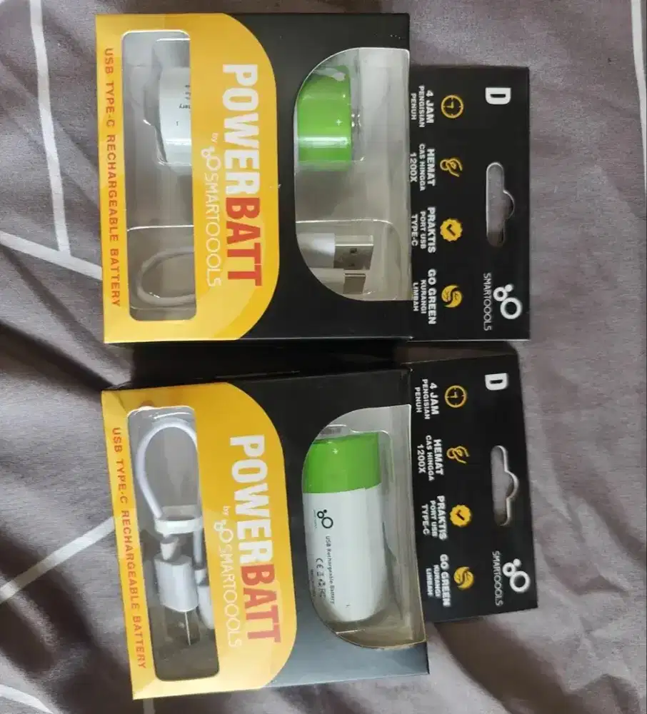 Baterai ukuran D Recharge 2 pcs Smartoools