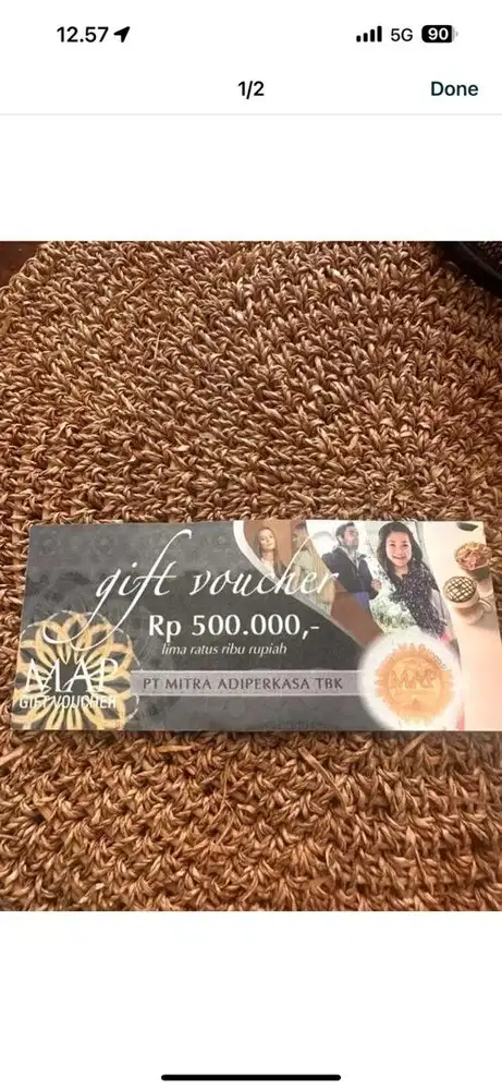 Voucher belanja MAP