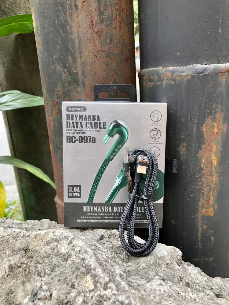 Remax Heymanba Data Cabel Type C L Shape 3A 1 Meter RC-097a