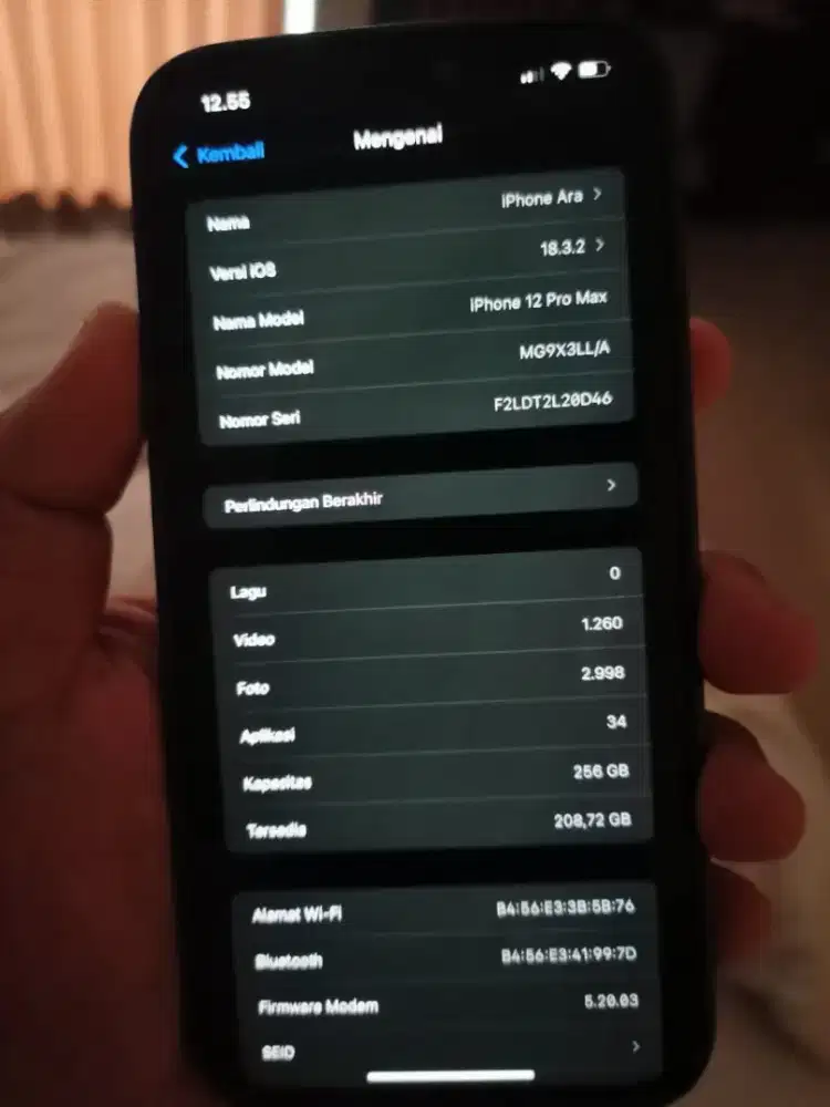 iphine 12promax 256 normal mulus masih ori semua.pemakaian lama