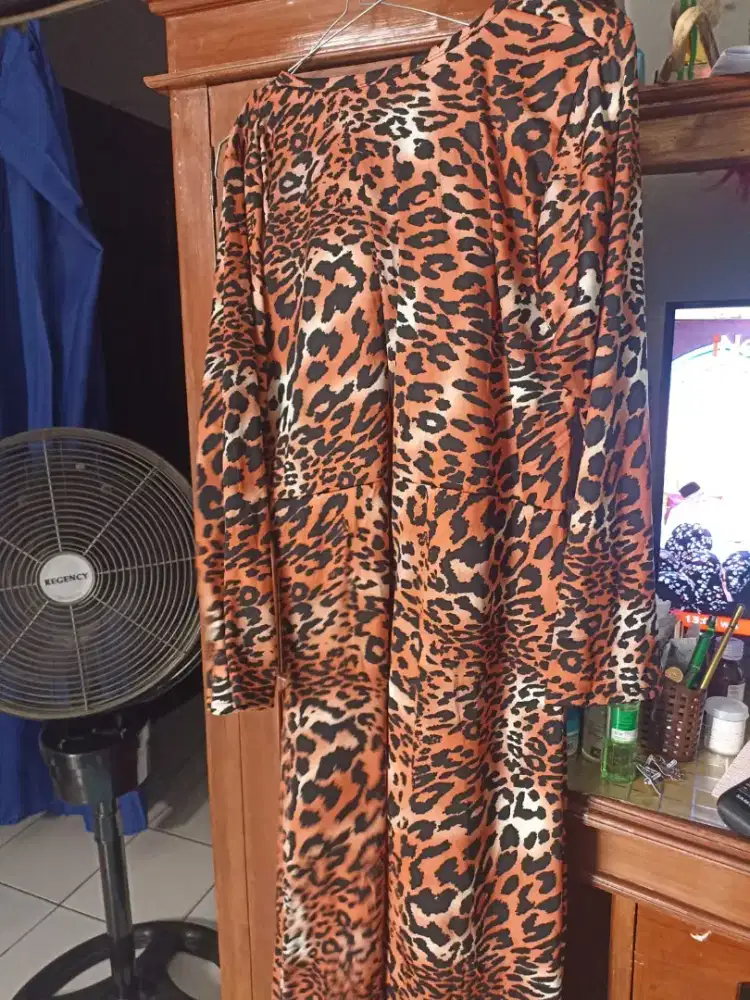 Gamis macan tutul murah bagus