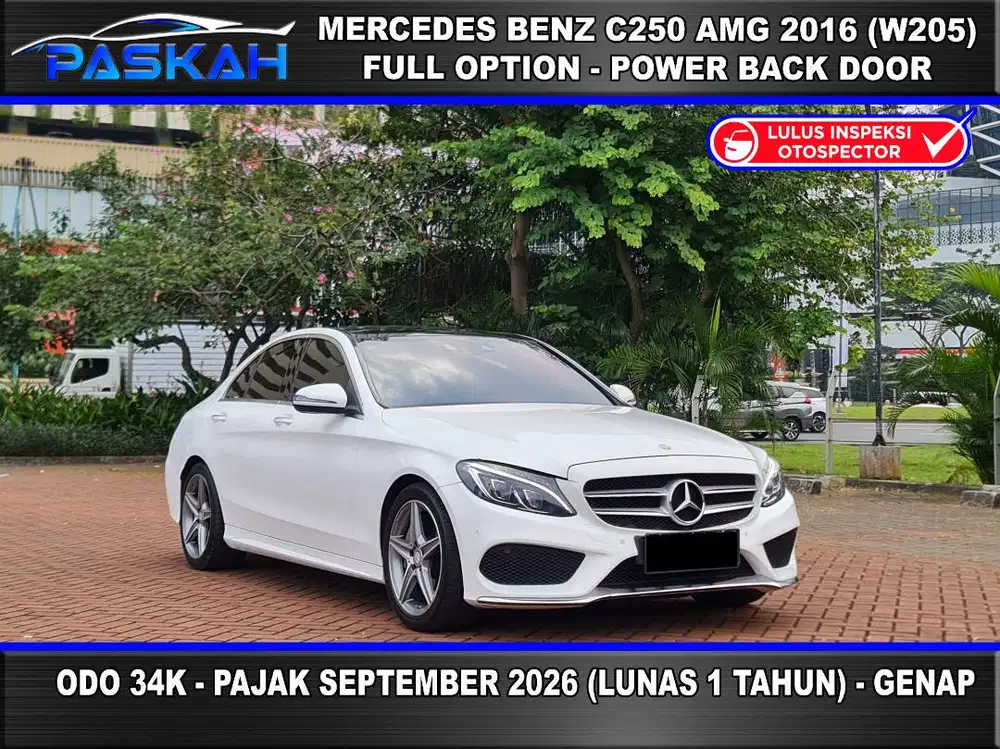 Bunga=5% PAJAK=09-2026 Odo=34k Mercedes Benz C 250 AMG 2016 FULL OPT