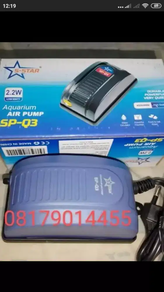 Aerator akuarium 1 lubang . Kondisi BARU