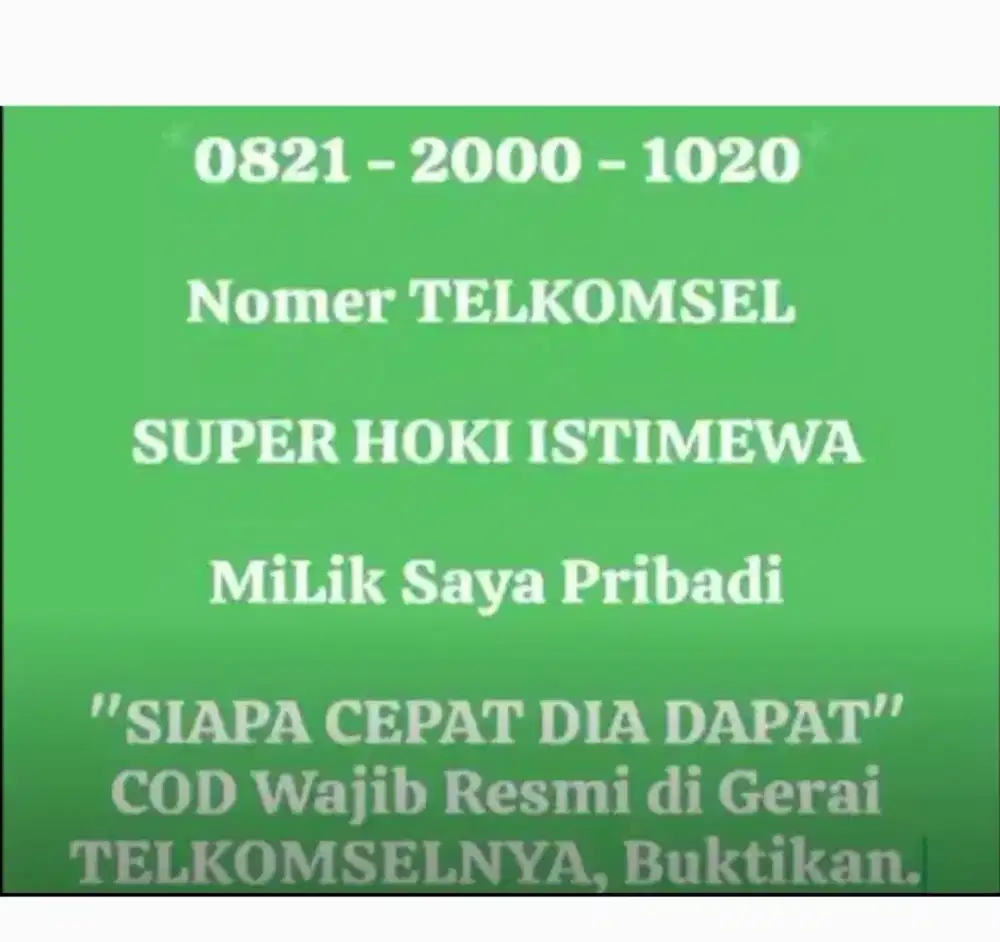 Nomer Telkomsel SuperLangka Hoki&Ningkat(GKDA 4nya)Bs TukarTambahMobiL