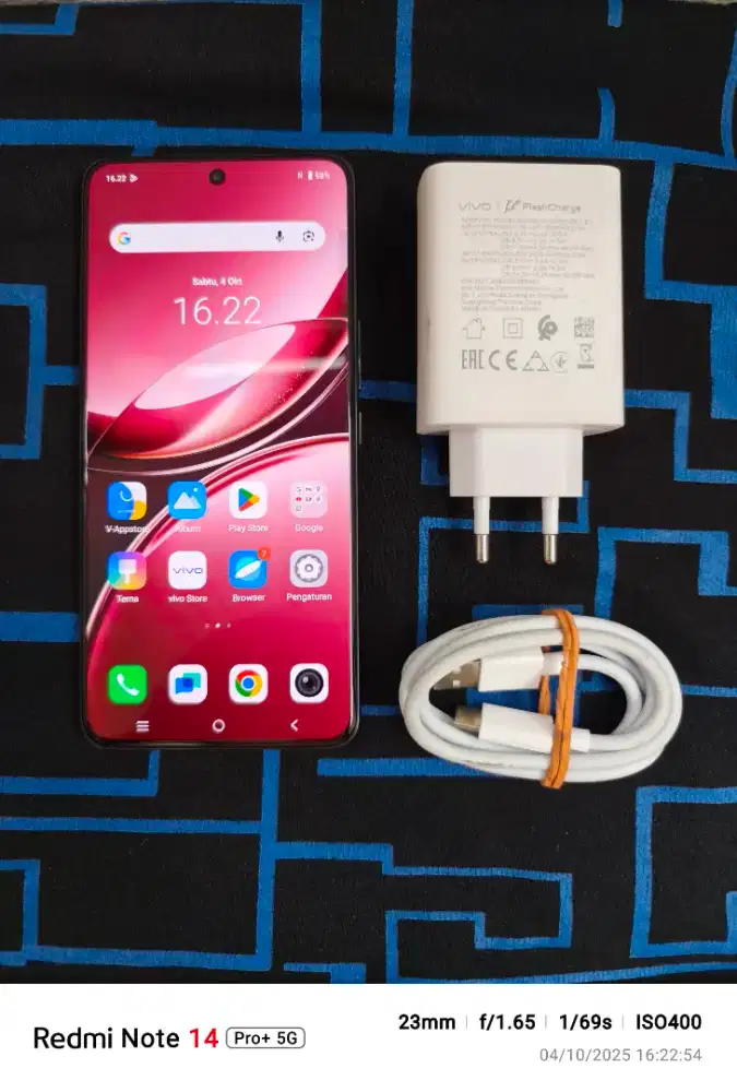 Vivo V50 5G 12/256 (Hp + cas ori) segel mulus tanpa dusbook saja