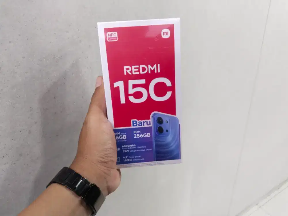 REDMI 15C 8/256Gb PROMO 128Gb, BARANG BARU GARANSI RESMI 15 BULAN
