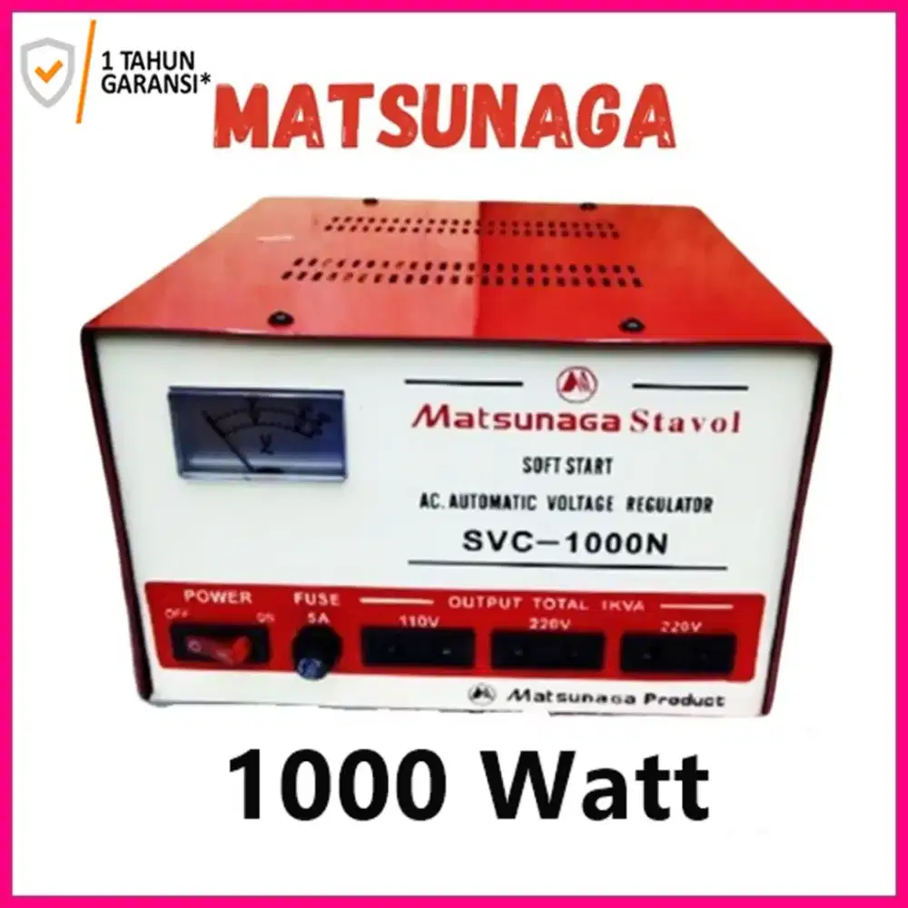 Stabilizer Matsunaga 1000 watt Baru Garansi 1 tahun