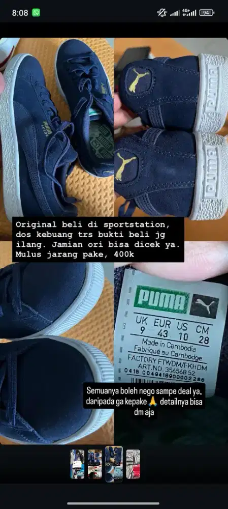 Sepatu puma suede original
