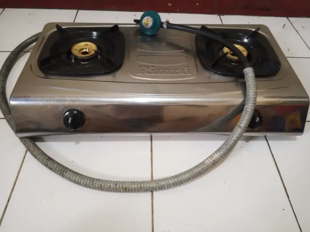 Kompor gas Rinnai 2 tungku + selang regulator