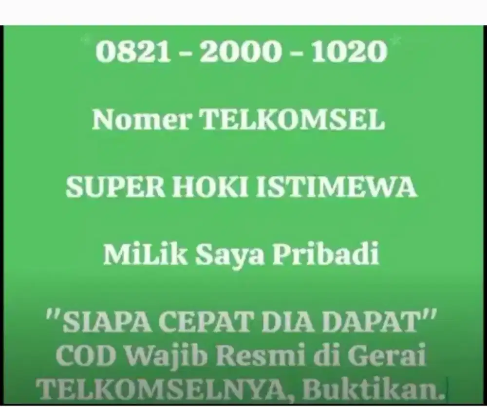 Nomer Langka Telkomsel Antik Hoki&Ningkat(GKDA 4ny)Bs TukarTambahMobiL