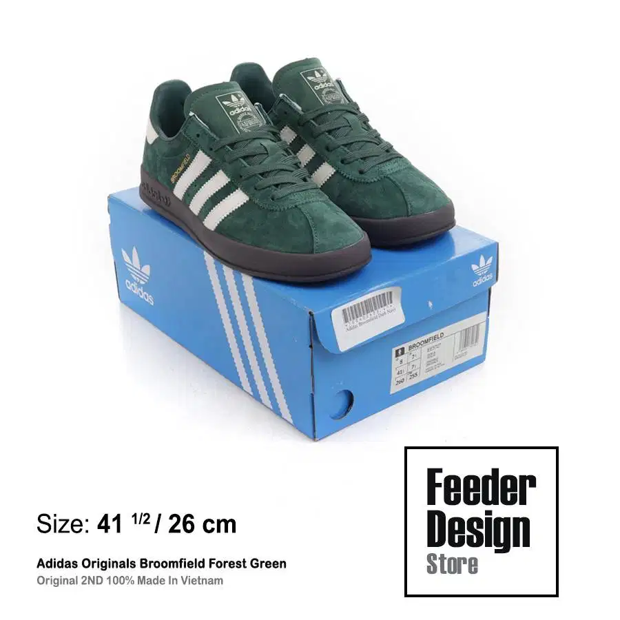 Adidas Broomfield Forest Green Size 41,5 / 26 cm