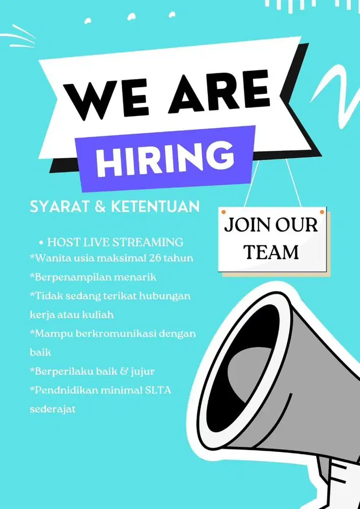 Lowongan Host Live Streaming