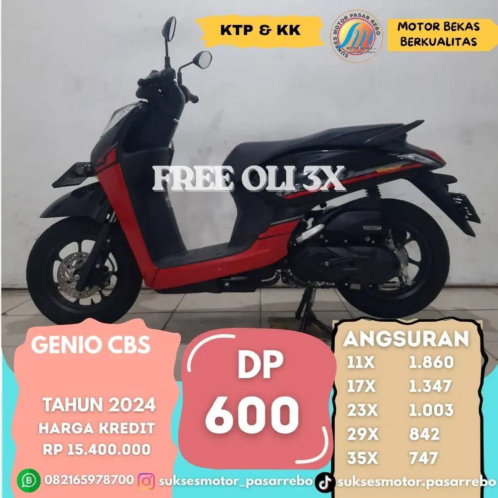 HONDA GENIO CBS TAHUN 2024 BISA CASH KREDIT ATAU TUKAR TAMBAH