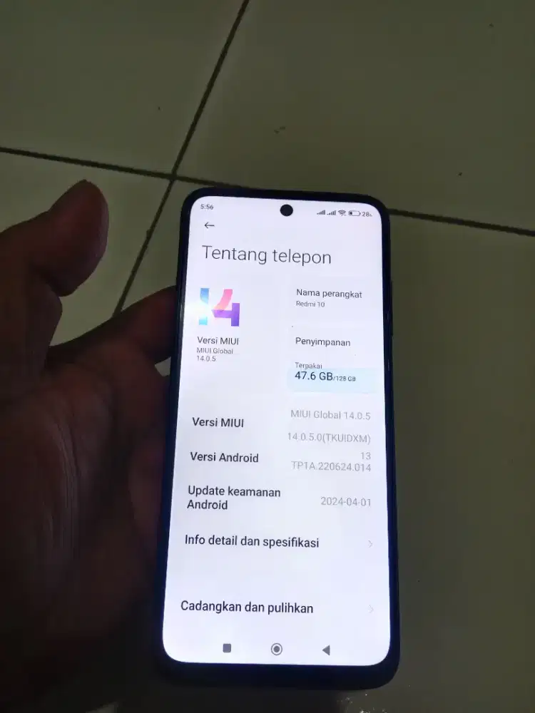 Resmi xiomi ram 6+5 /128