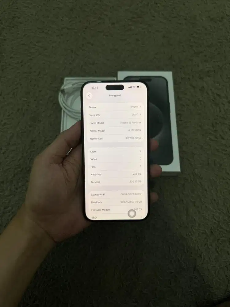 Iphone 15 Promax 256GB Inter