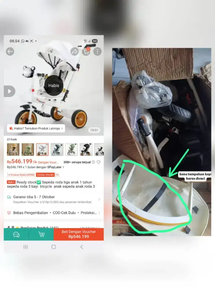 sepeda roda 3 
Murah sepeda anak