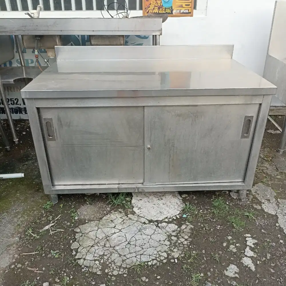 Meja kabinet pintu sliding ss