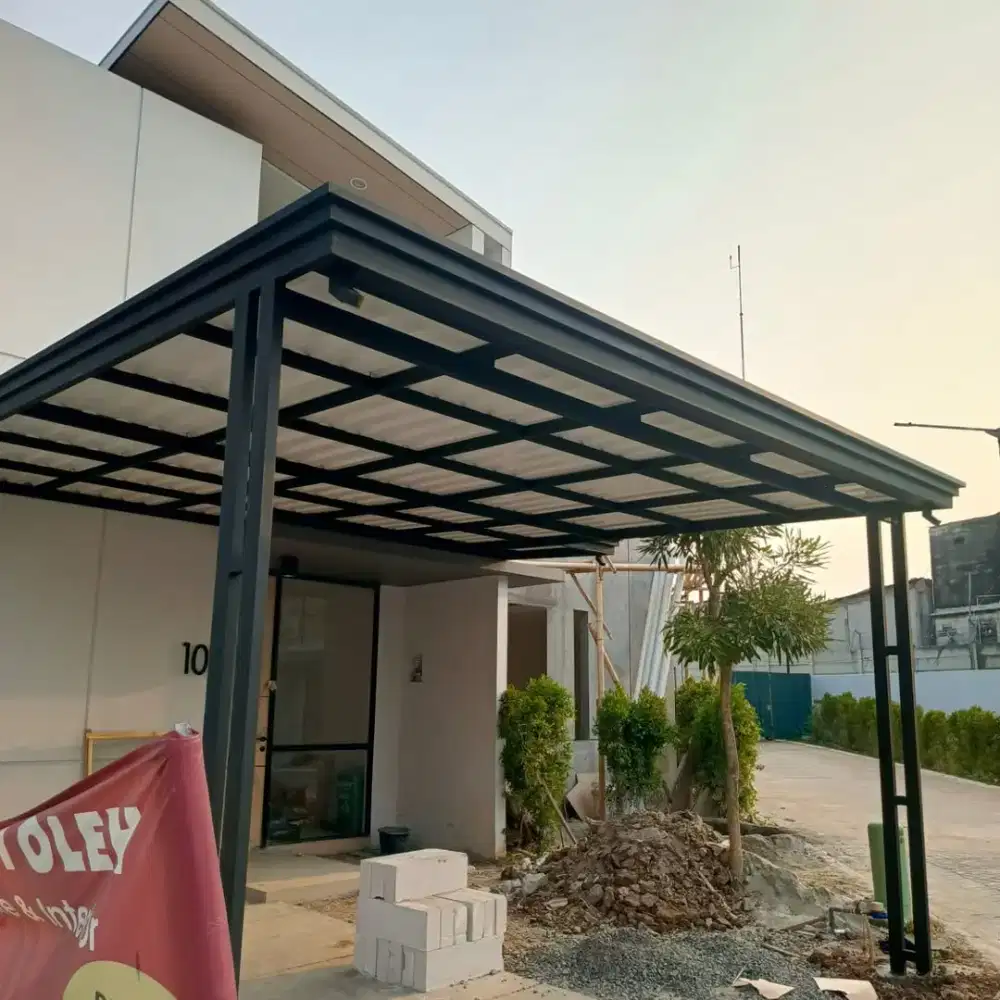 Kanopi baja ringan dan hollow galvanis