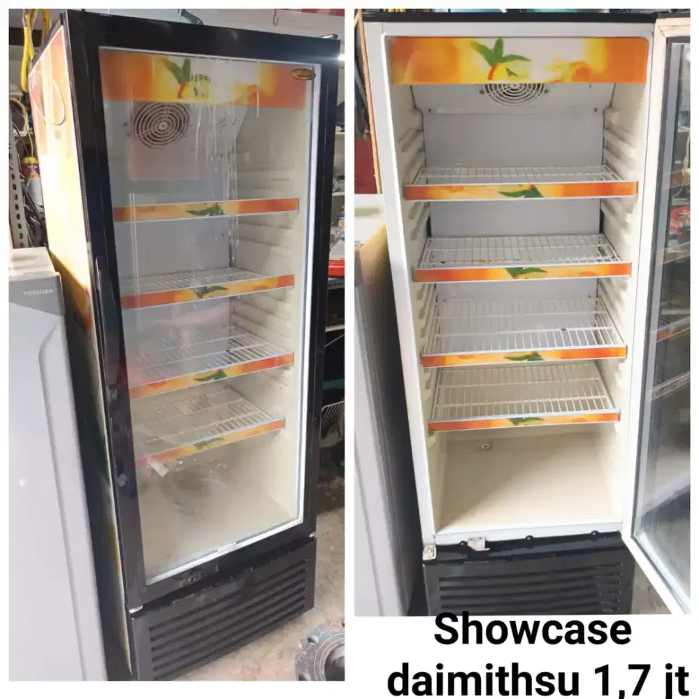 kulkas showcase daimithsu bekas bergaransi