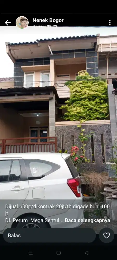 Dijual Rumah siap huni perum Mega Sentul Ciluar