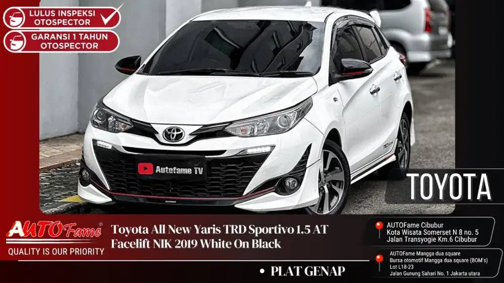 Toyota All New Yaris TRD Sportivo 1.5 AT Facelift NIK 2019 White