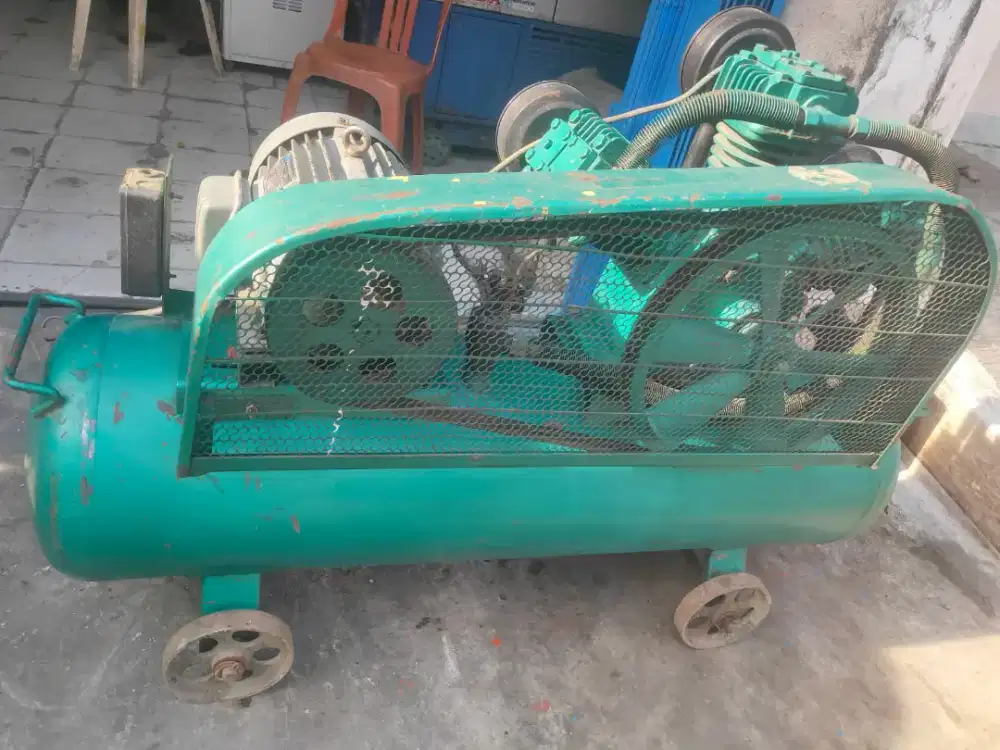 Jual kompresor 5.PK gede dinamo 3 phase normal siap pake
