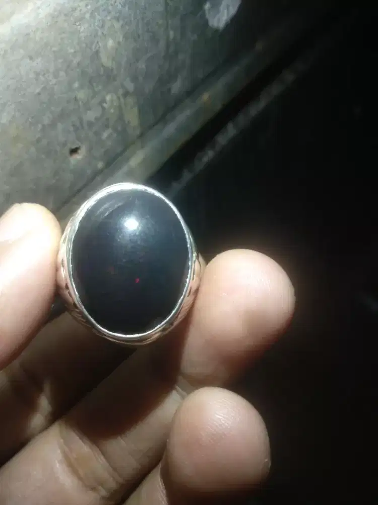 Batu kalimaya black Opal Banten solid abu dim 22