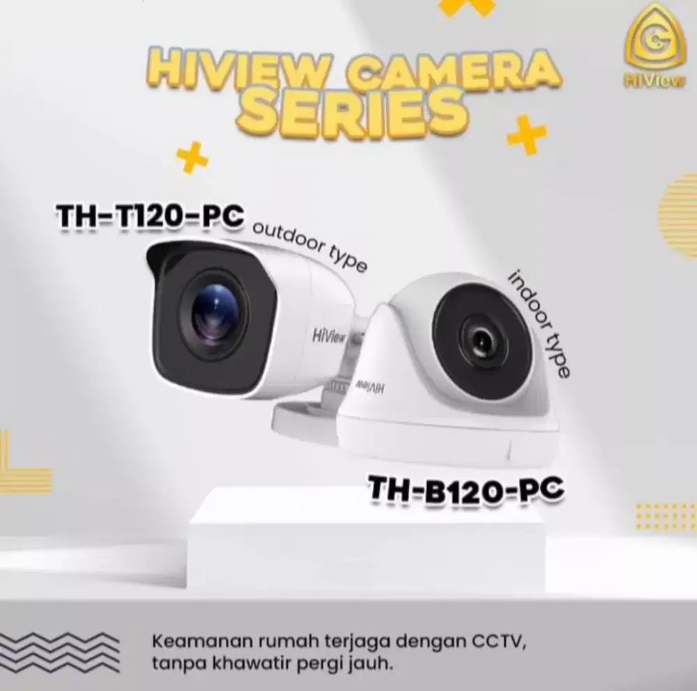 Paket cctv hiview 8 ch 4 kamera 2mp