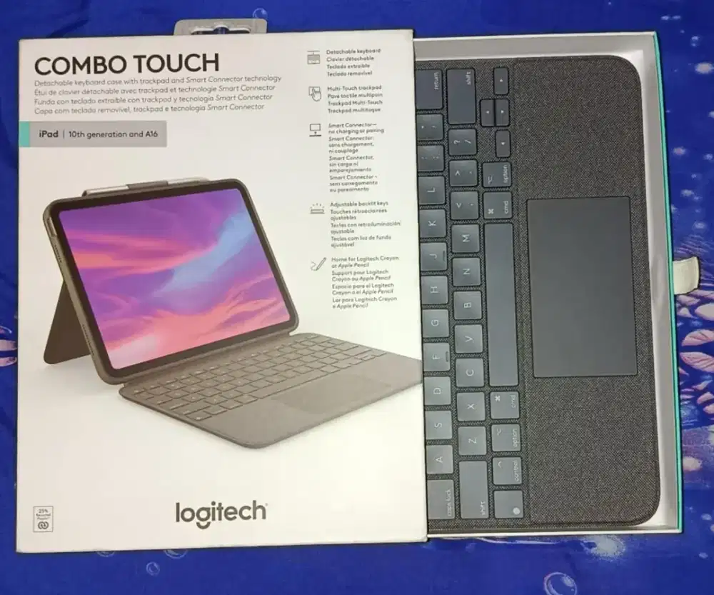 Logitech Combo Touch untuk Ipad Gen 10 dan 11 (A16)
