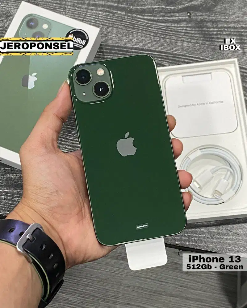 IPHONE 13 512GB GREEN LIKENEW EX IBOX / BLIBLI RESMI ORIGINAL GARANSI