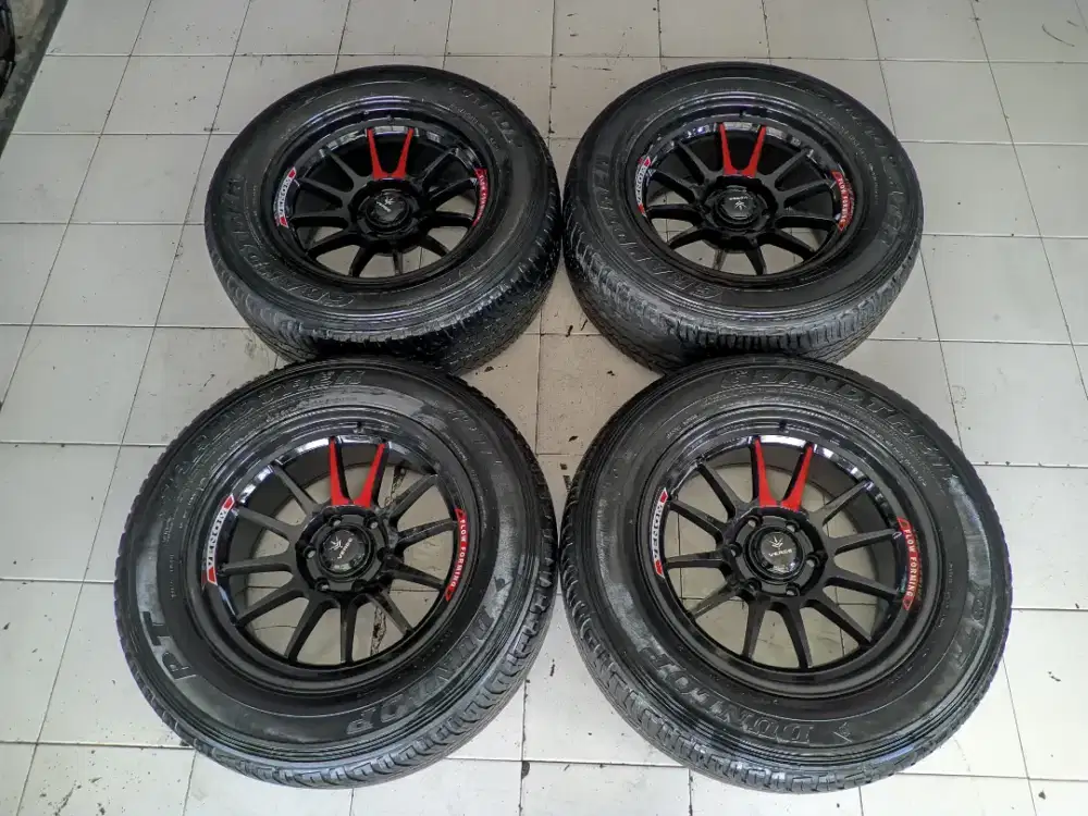 R18 Venom L9 Et5 PCD 6x139.2nd Rasa baru+Ban Dunlop 80%
