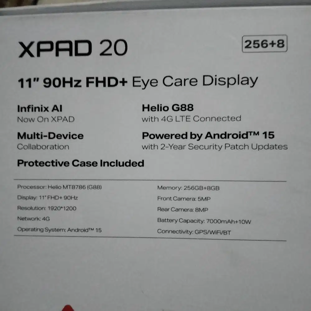Infinix xpad20 ram 8/256