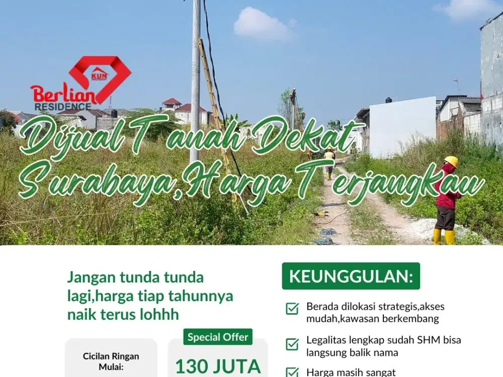 tanah kavling murah gedangan sidoarjo