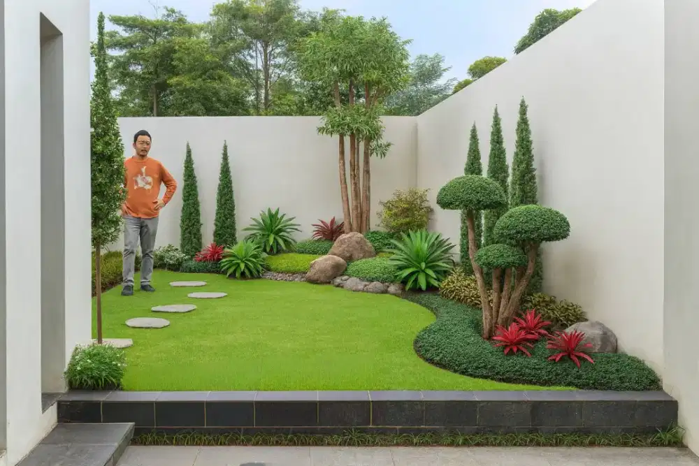 Jasa pembuatan taman kering & tukang taman kering - taman kering