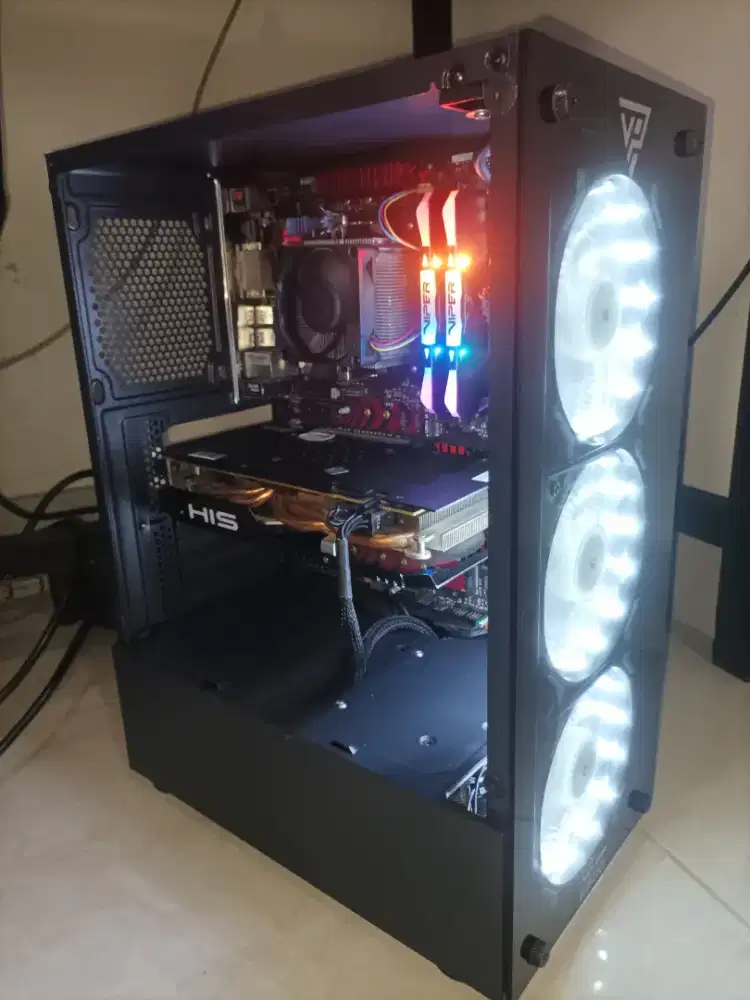 PC AMD RYZEN 5 5500 VGA HIS RX 580 RAM 16GB RGB