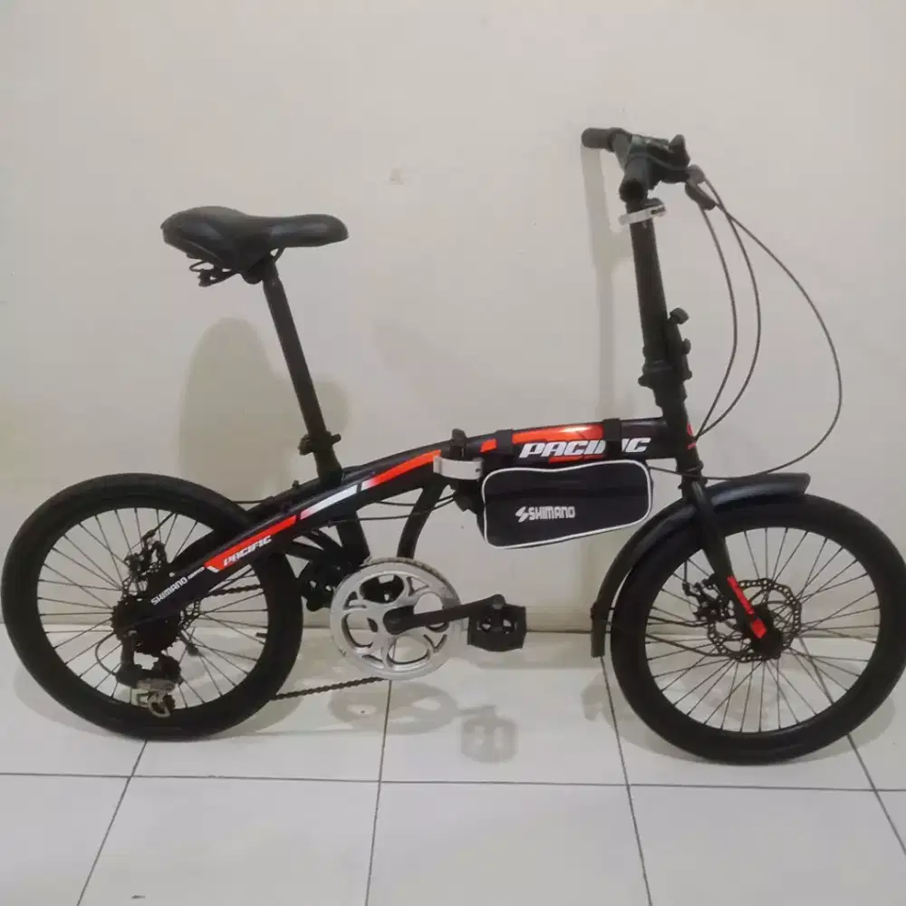 SEPEDA LIPAT UKURAN 20 DOUBLE DISK. REPAINT PACIFIC