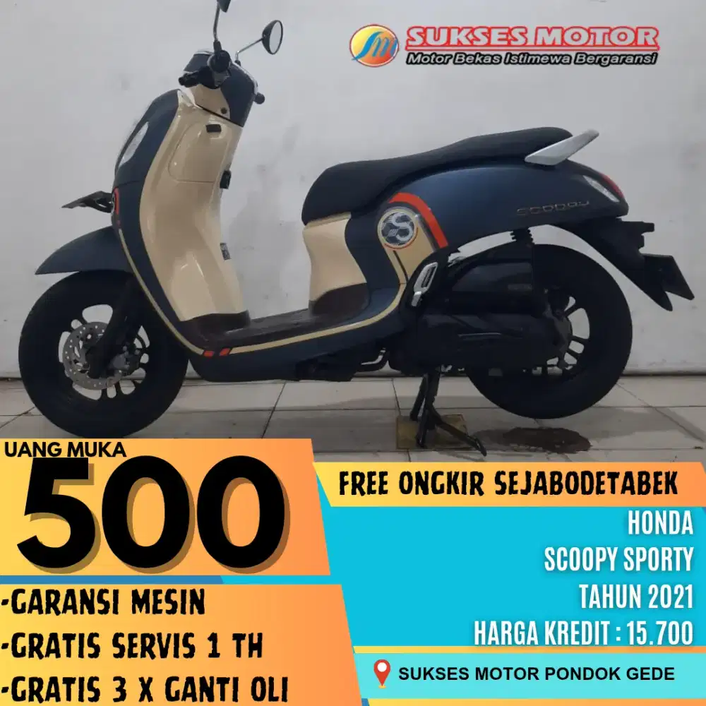 DP 500 RIBU HONDA SCOOPY SPORTY TAHUN 2021