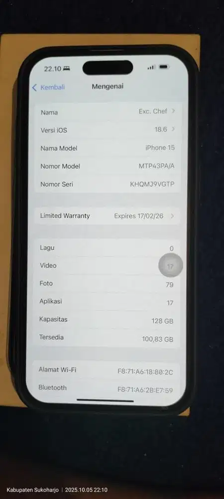 Iphone 15 - 128gb