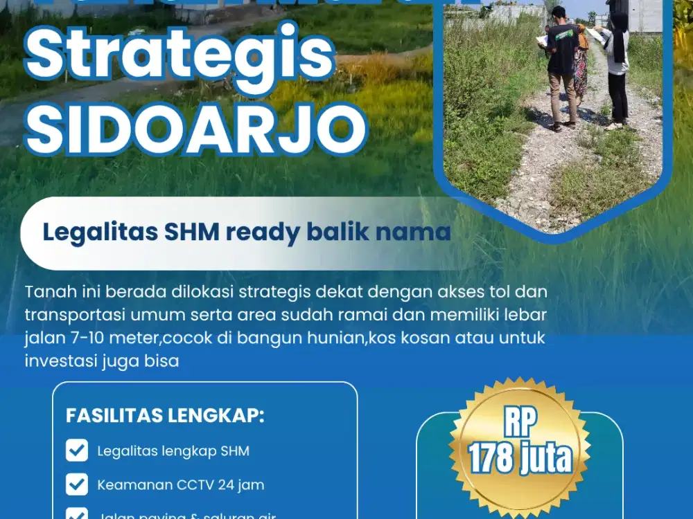 TANAH GEDANGAN STRATEGIS SUDAH SHM