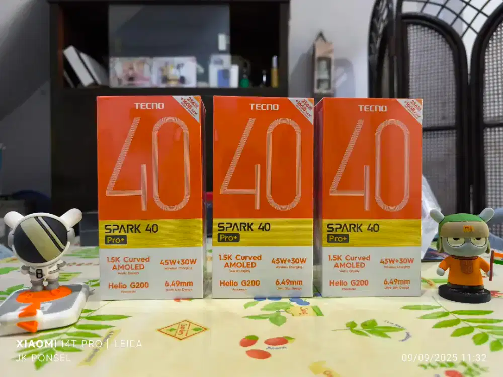 Tecno Spark 40 Pro Plus 8/256 garansi resmi BARU : segel dus