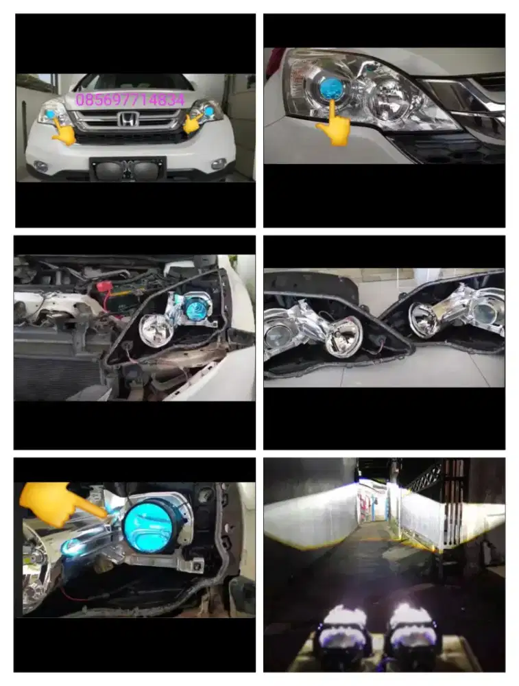 pasang biled headlamp Honda CRV 2002 sampai 2015