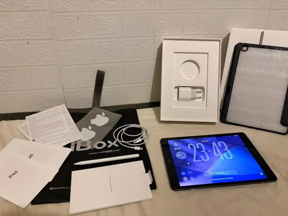 ipad gen 8th iBox 32gb fullset ori bonus case dan pencil