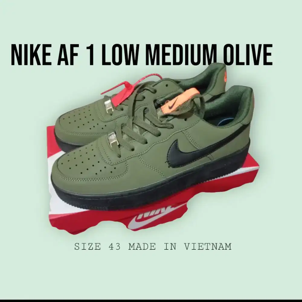 NIKE FORCE 1 LOW MEDIUM OLIVE size 43