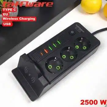 Stopkontak USB Type C EU Plug Wireless Charging 2500W